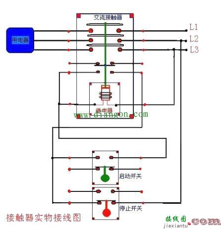 交流接触器原理图和实物接线方法  第4张