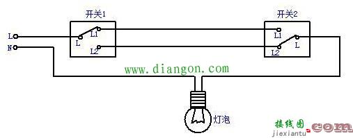 家装电工不得不看:双控三控以及多控开关的接线方法图解  第1张