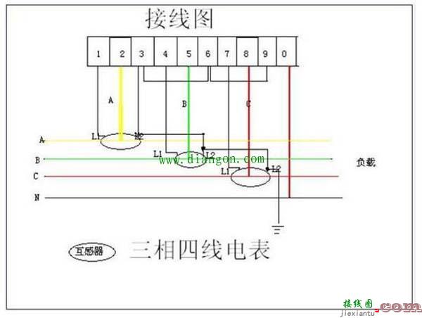 三相四线电表接线图/接线方法图解  第6张