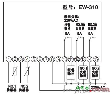 温度控制器接线图  第1张