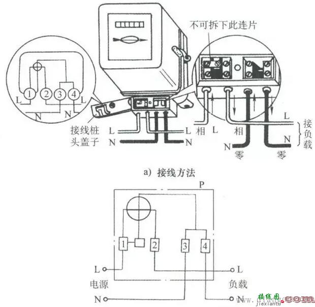 低压单相电能表的直接接线方法  第1张