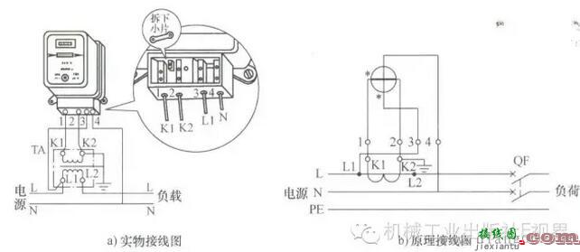 通过电流互感器与电源连接的单相低压电能表接线方法  第1张