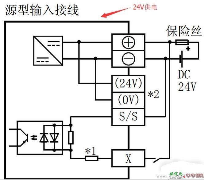 三菱PLC源型漏型接线区别  第2张