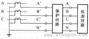 仪表与保护共用电流互感器同一组二次线圈的接线  第1张