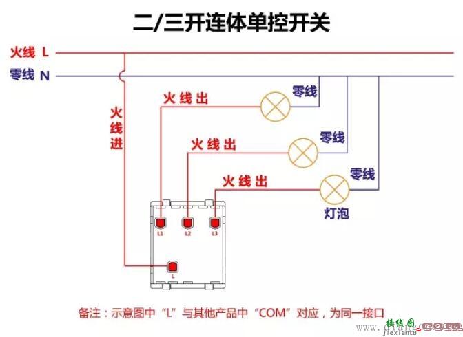 单控开关接线图_双控开关接线图_三控开关接线图_家装常见开关接线图  第4张