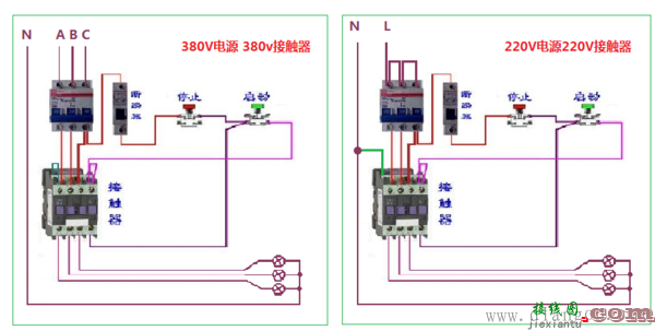 220v/380v交流接触器接线图  第1张