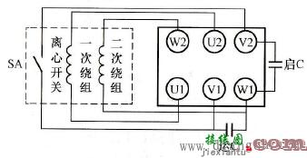 用倒顺开关控制单相电动机正反转接线图解  第2张