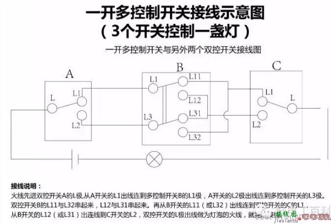 单控开关接线图_双控开关接线图_三控开关接线图_家装常见开关接线图  第14张