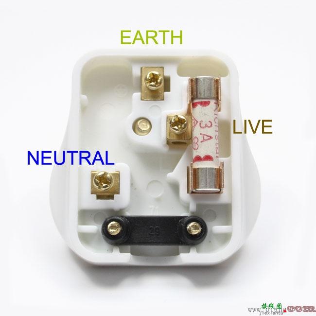 带保险丝（Fuse）的电源插头安装接线图解  第1张