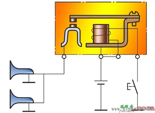 喇叭继电器构造和接线方法  第1张