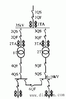 总降变电所主接线(35~110/6~10kV )  第2张