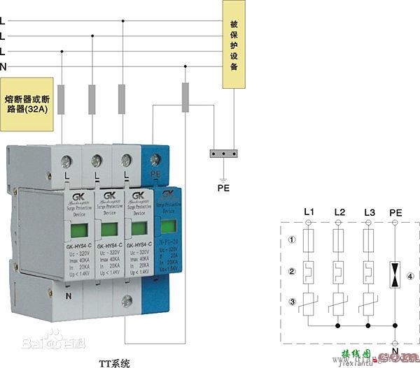 浪涌保护器的安装接线图  第3张