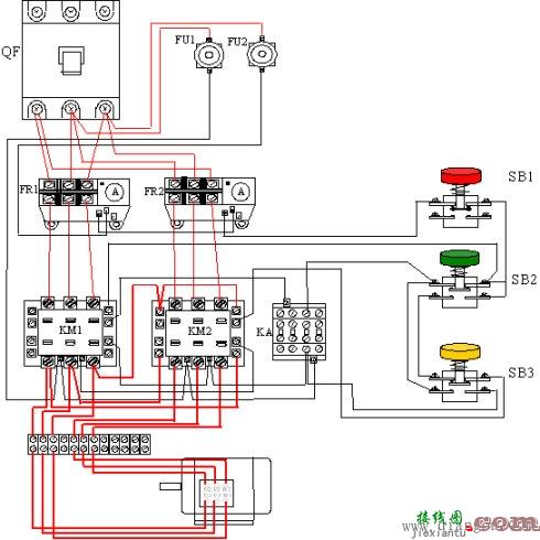 双速电动机控制电路图及接线图  第3张