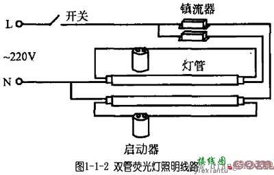 荧光灯接线图  第2张