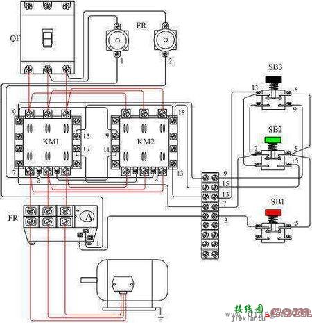 电动机正反转控制接触器怎么接线?  第1张