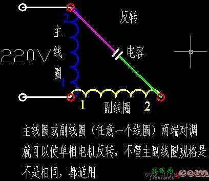 单相电机接线_ 单相电机正反转接线图_单相电机电容接线图_单相电机倒顺开关接线图  第5张