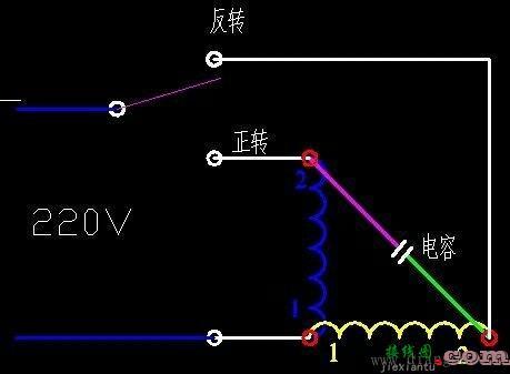 单相电机接线_ 单相电机正反转接线图_单相电机电容接线图_单相电机倒顺开关接线图  第6张