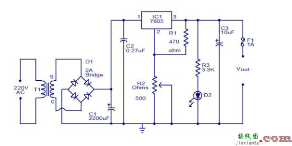 7805稳压器电路图  第3张