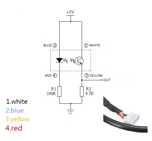 5VDC 操作的典型接线图  第1张