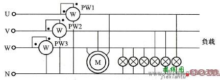 用单相功率表测量三相四线制电源功率线路图解  第1张