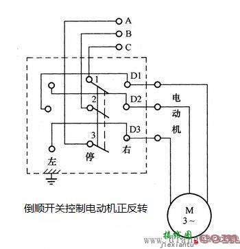 倒顺开关正反转控制线路  第1张