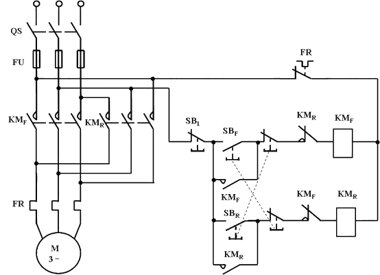 鼠笼式异步电动机正反转的联锁控制线路  第12张