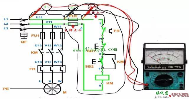 用电阻测量法检修电气控制线路故障方法图解  第4张