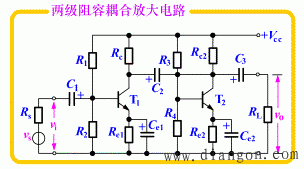 两级阻容耦合放大电路  第1张