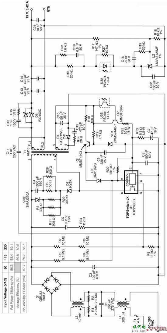 采用TOP269EG的笔记本电脑电源电路  第1张