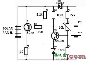 电池太阳能充电器电路图  第1张