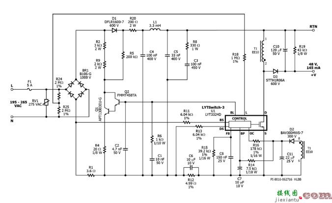 6.9 W TRIAC 调光 PFC 降压-升压 LED 驱动器  第2张