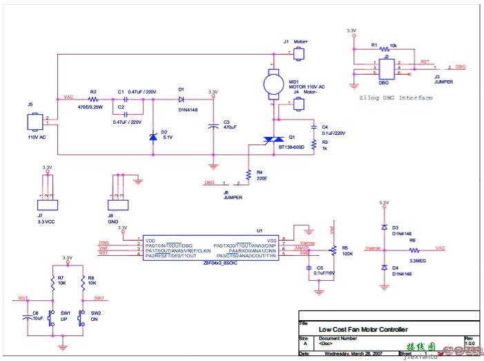 使用 Z8F04 的低成本风扇控制解决方案  第1张