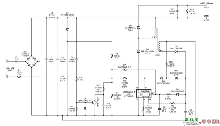 5.8 W 高功率因数 TRIAC 调光 LED 驱动器  第2张