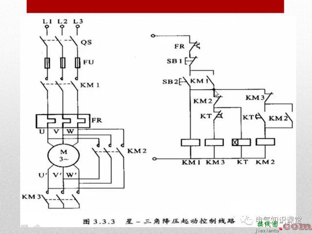 电动机星三角启动接线图，三相异步电动机星三角启动接线图  第1张