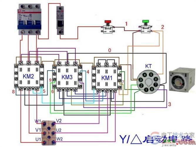 电动机星三角启动接线图，三相异步电动机星三角启动接线图  第5张