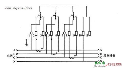 三相四线带互感器电表接线图，三相四线带互感器电表接线图视频  第3张