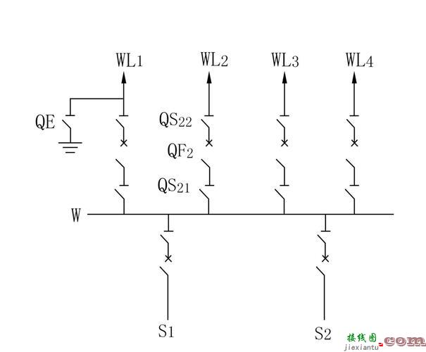 单母线接线，单母线接线图  第1张