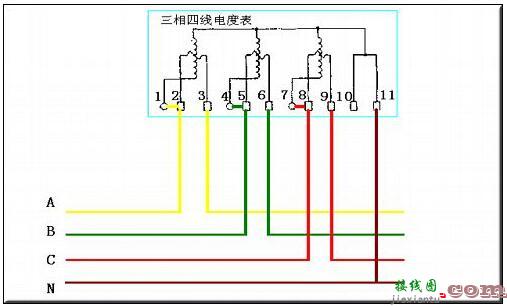 三相四线电表接线图，三相四线电表接线图/接线方法图解  第5张