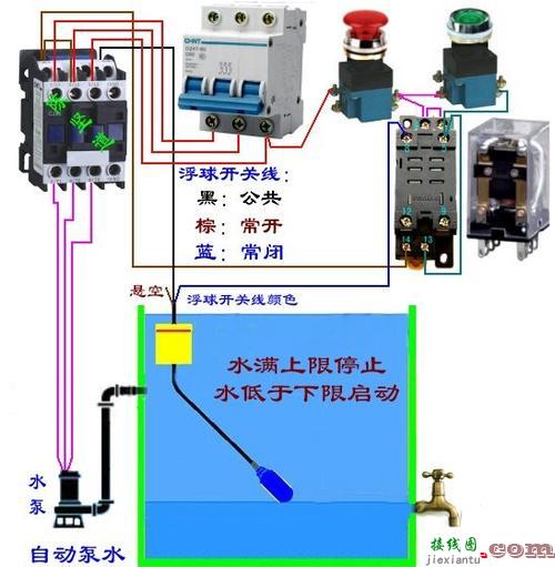 浮球开关接线图，水位浮球开关接线图  第1张