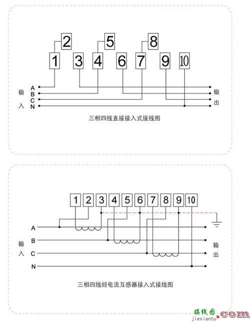 三相四线电表接互感器，三相四线电表接互感器接线图  第1张