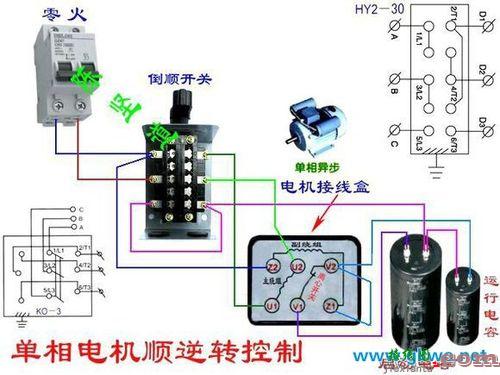 单相电机正反转接线图，单相电机正反转接线图倒顺开关接电机怎么接  第3张