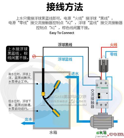 浮球液位开关接线图，连杆浮球液位开关接线图  第7张