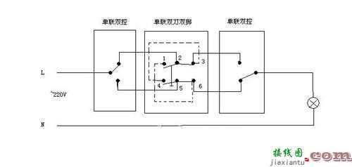 三联开关实物接线图，三联开关实物接线图片  第3张