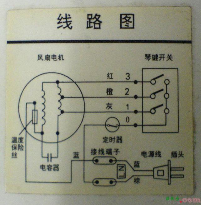 台扇电机接线图，台扇电机接线图详解  第7张