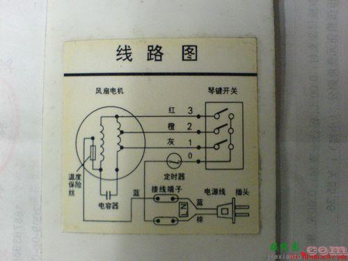 电风扇电机接线图解，落地电风扇电机接线图解  第1张