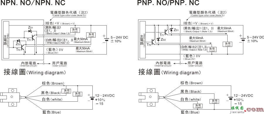 光电开关接线图，三线光电开关接线图  第1张