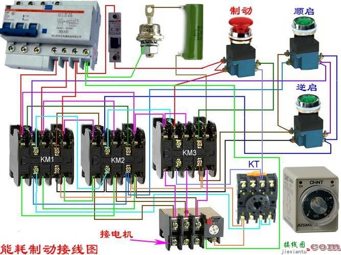 三相电动机正反转接线图，三相电动机正反转接线图 实物  第1张