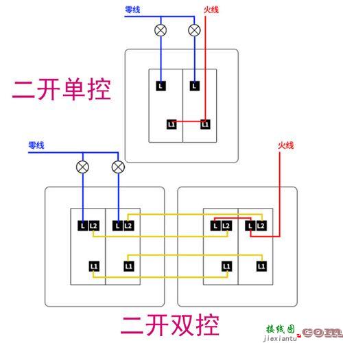 2开双控开关接线图，2开双控开关接线图解  第5张