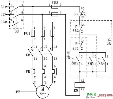 三相电机正反转电路图，三相电机正反转电路图接线图  第1张
