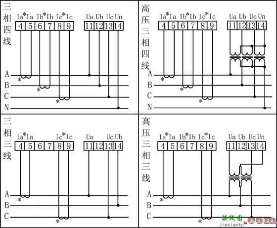 三相电度表接线图，三相电度表接线图原理  第3张